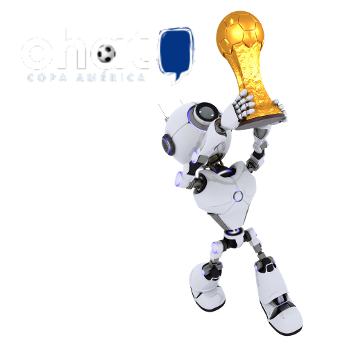 Robot IA Wedo levantando Trofeo Fútbol Copa América