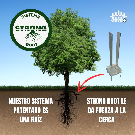 Sistema Strong Root Exclusivo de Plus Fences